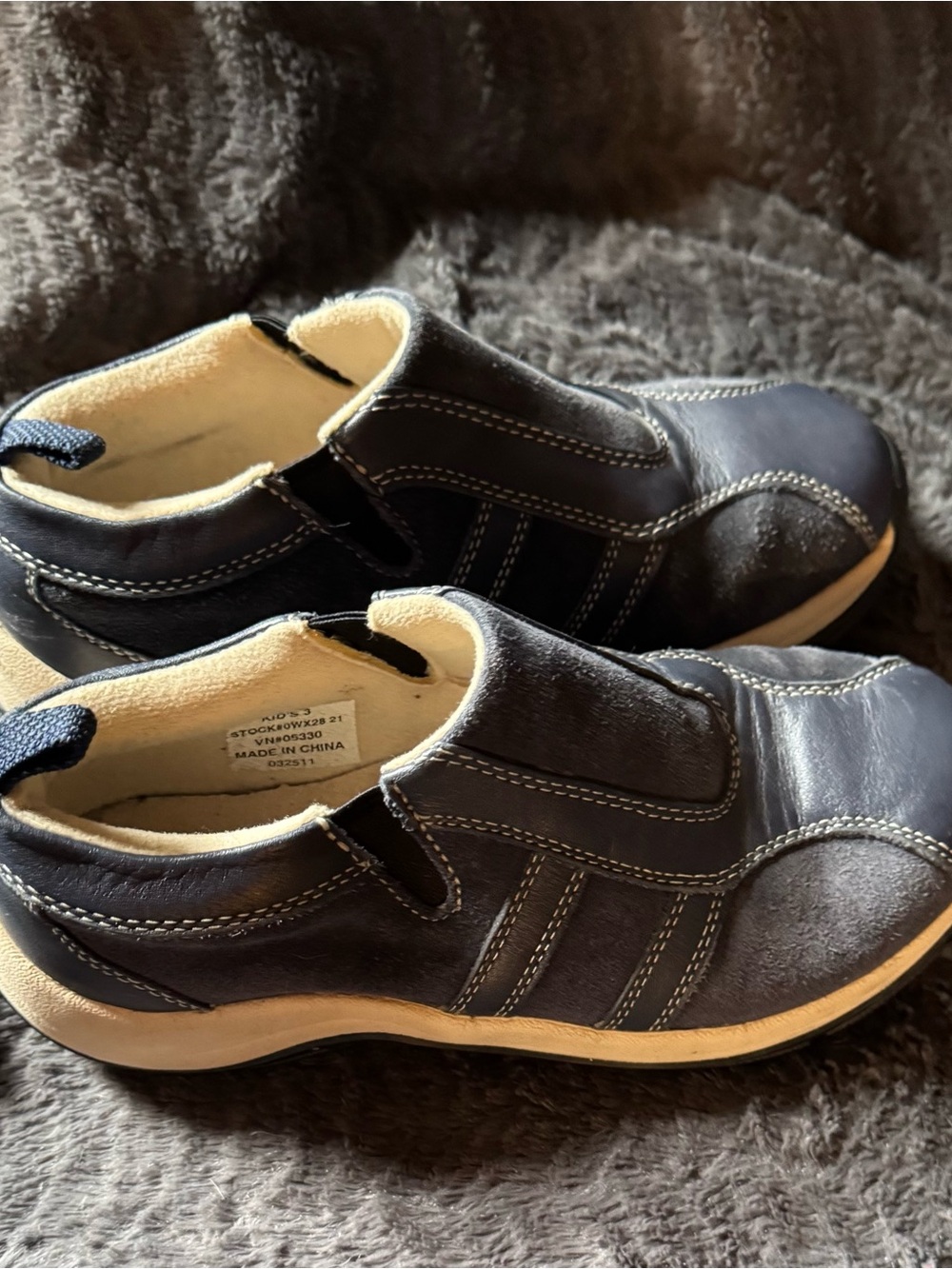 L.L. Bean Kids Navy Blue Slip-On Sneakers